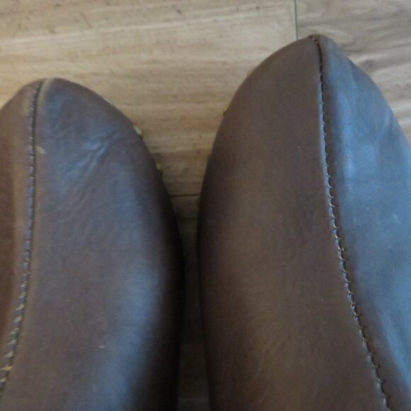 BOSABO Brown Leather Studded Clog Booties Boots Grandma Boho - Size US 6 - Picture 11 of 15